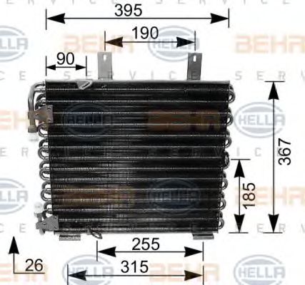 KONDENSATOR, TIEFE  26 MM 8FC351035621