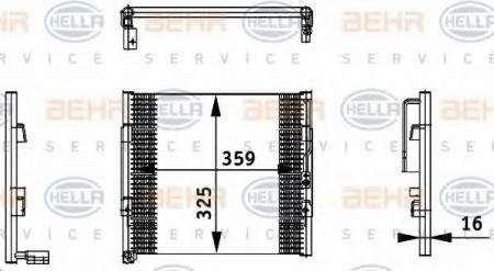 KONDENSATOR, TIEFE  16 MM 8FC351035731