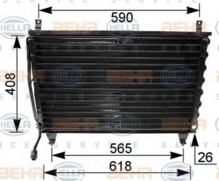 KONDENSATOR, OHNE HALTER 8FC351035781 HELLA