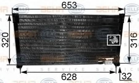 KONDENSATOR, TIEFE  32 MM 8FC351036281 HELLA