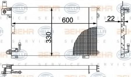 KONDENSATOR, TIEFE  22 MM 8FC351036521