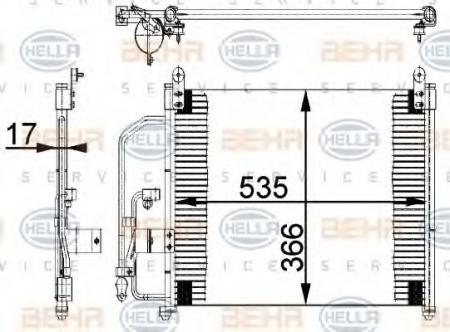 KONDENSATOR, TIEFE  17 MM 8FC351037221