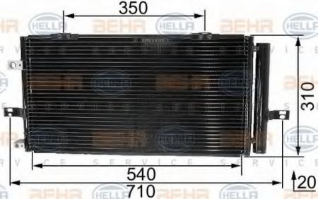 KONDENSATOR, TIEFE  20 MM 8FC351037671 HELLA