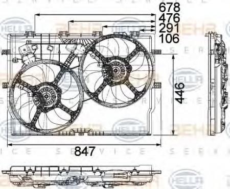 LUEFTER, 12 V 8EW351040611 HELLA