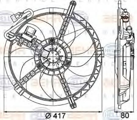 LUEFTER,  401 MM, 12 V 8EW351042731