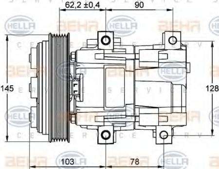 KOMPRESSOR(KLIMA), 12 V 8FK351113171