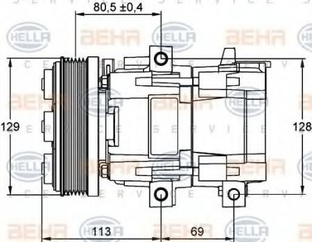 KOMPRESSOR(KLIMA), 12 V 8FK351113241