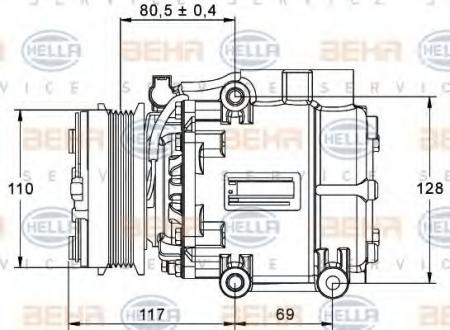  AC FORD MONDEO 02 2,5L/3,0L (BERH) 8FK351113411