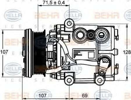 KOMPRESSOR(KLIMA), 12 V 8FK351113421