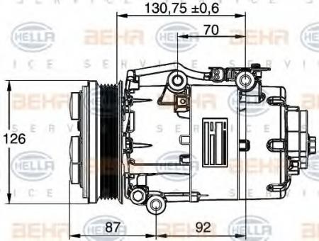 KOMPRESSOR(KLIMA), 12 V 8FK351113441