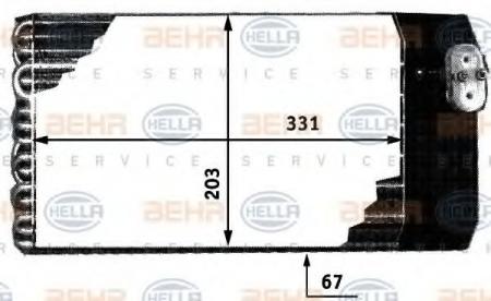 VERDAMPFER, TIEFE  67 MM 8FV351210581 HELLA