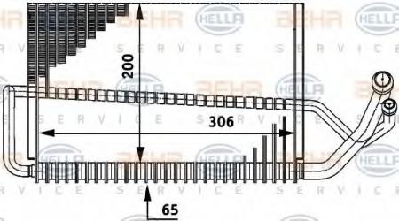 VERDAMPFER, TIEFE  65 MM 8FV351211291 HELLA