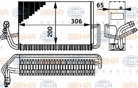 VERDAMPFER, TIEFE  65 MM 8FV351211301