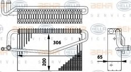 VERDAMPFER, TIEFE  65 MM 8FV351211371 HELLA