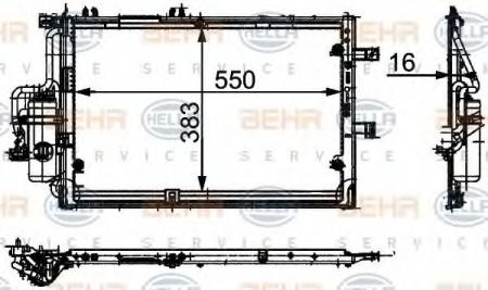 KONDENSATOR, TIEFE  16 MM 8FC351300621