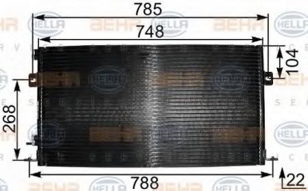 KONDENSATOR, TIEFE  22 MM 8FC351301081