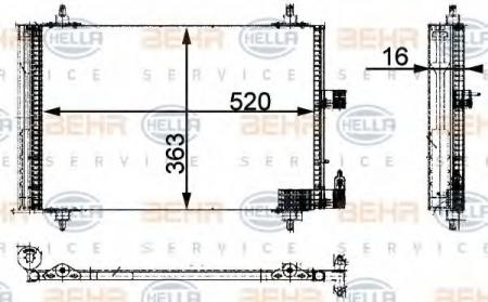 KONDENSATOR, TIEFE  16 MM 8FC351301384