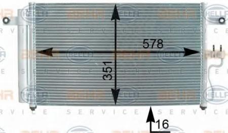 KONDENSATOR, TIEFE  16 MM 8FC351302321