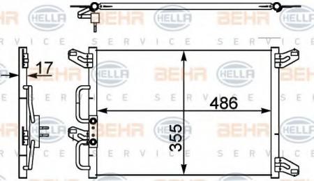 KONDENSATOR, TIEFE  17 MM 8FC351302411