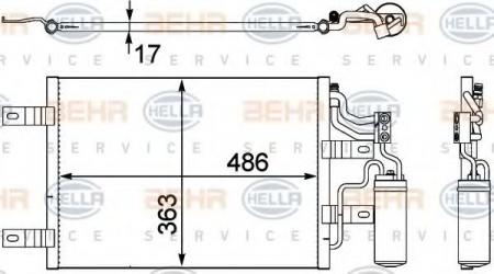 KONDENSATOR, TIEFE  17 MM 8FC351302551