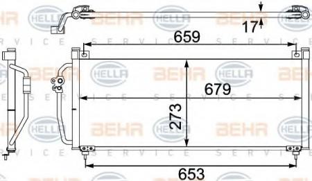 KONDENSATOR, TIEFE  17 MM 8FC351304111 HELLA