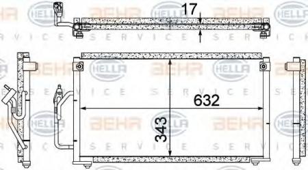 KONDENSATOR, TIEFE  17 MM 8FC351304411