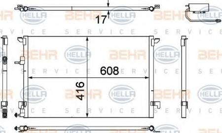 KONDENSATOR, TIEFE  17 MM 8FC351304471 HELLA