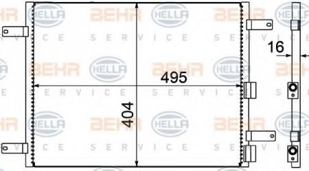 KONDENSATOR, TIEFE  16 MM 8FC351305021 HELLA