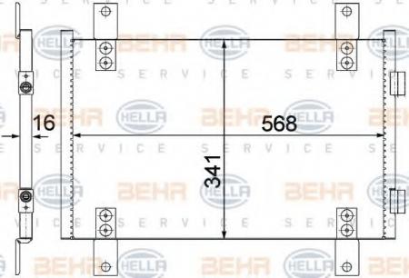 KONDENSATOR, TIEFE  16 MM 8FC351305551