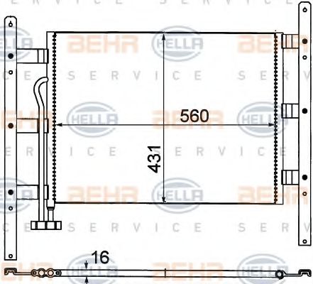 KONDENSATOR, TIEFE  16 MM 8FC351306061