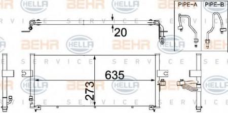 KONDENSATOR, TIEFE  20 MM 8FC351306341 HELLA