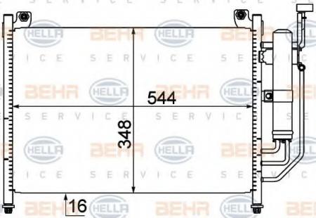 KONDENSATOR, TIEFE  16 MM 8FC351310231