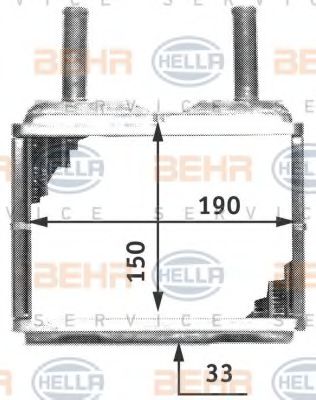 WAERMETAUSCHER, KUPFER 8FH351311771 HELLA