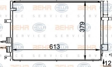 KONDENSATOR, TIEFE  12 MM 8FC351318391 HELLA