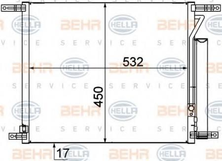 KONDENSATOR, TIEFE  17 MM 8FC351318681 HELLA