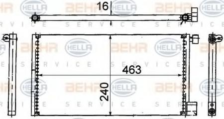 KONDENSATOR, TIEFE  16 MM 8FC351318771 HELLA