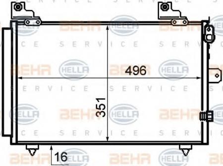 KONDENSATOR, TIEFE  16 MM 8FC351319201 HELLA