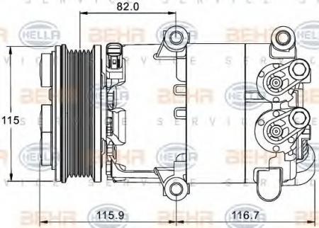 KOMPRESSOR(KLIMA), 12 V 8FK351334061