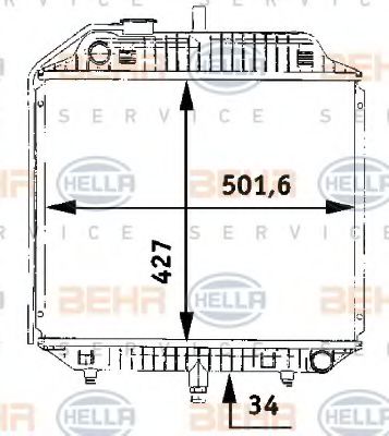 KUEHLER, LAENGE  427 MM 8MK376706201