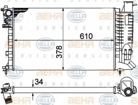 KUEHLER, LAENGE  610 MM 8MK376707021