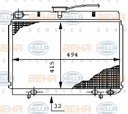 KUEHLER, LAENGE  415 MM 8MK376710531