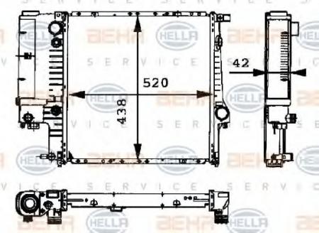 KUEHLER, LAENGE  520 MM 8MK376712221