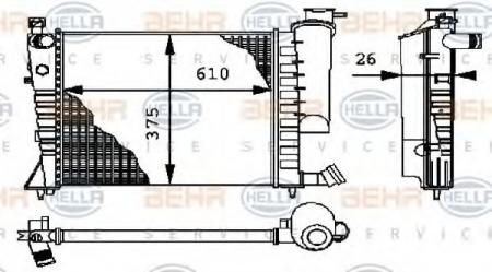 KUEHLER, LAENGE  610 MM 8MK376712611