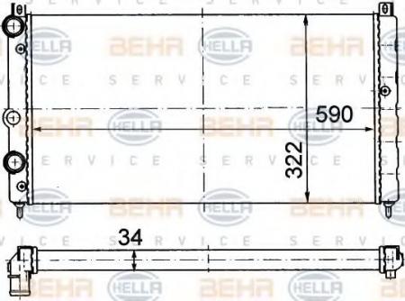 KUEHLER, LAENGE  590 MM 8MK376714591