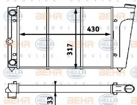 KUEHLER, LAENGE  430 MM 8MK376715151