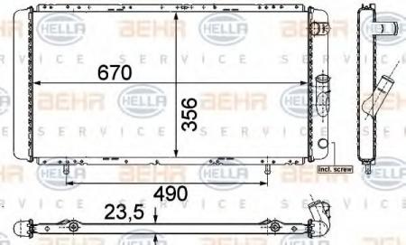 KUEHLER, LAENGE  610 MM 8MK376715361