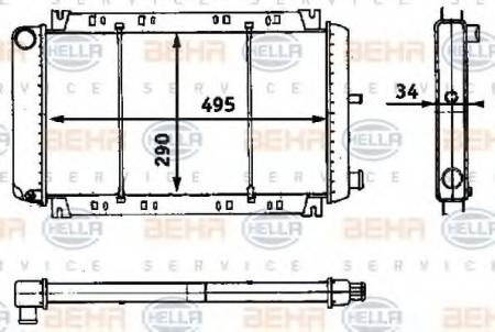 KUEHLER, LAENGE  495 MM 8MK376715461