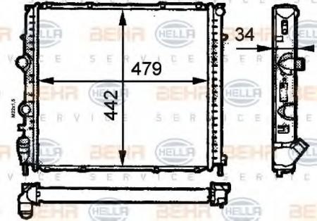 KUEHLER, LAENGE  479 MM 8MK376716371