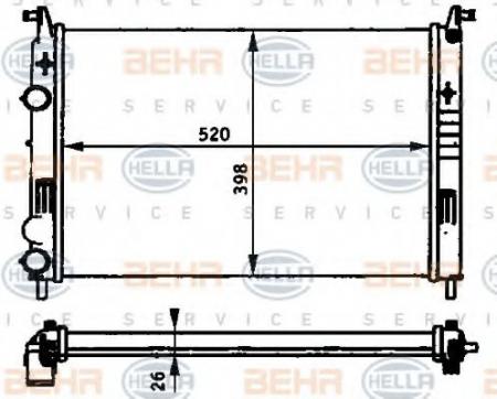 KUEHLER, LAENGE  520 MM 8MK376720581