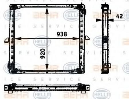 KUEHLER, LAENGE  938 MM 8MK376722401